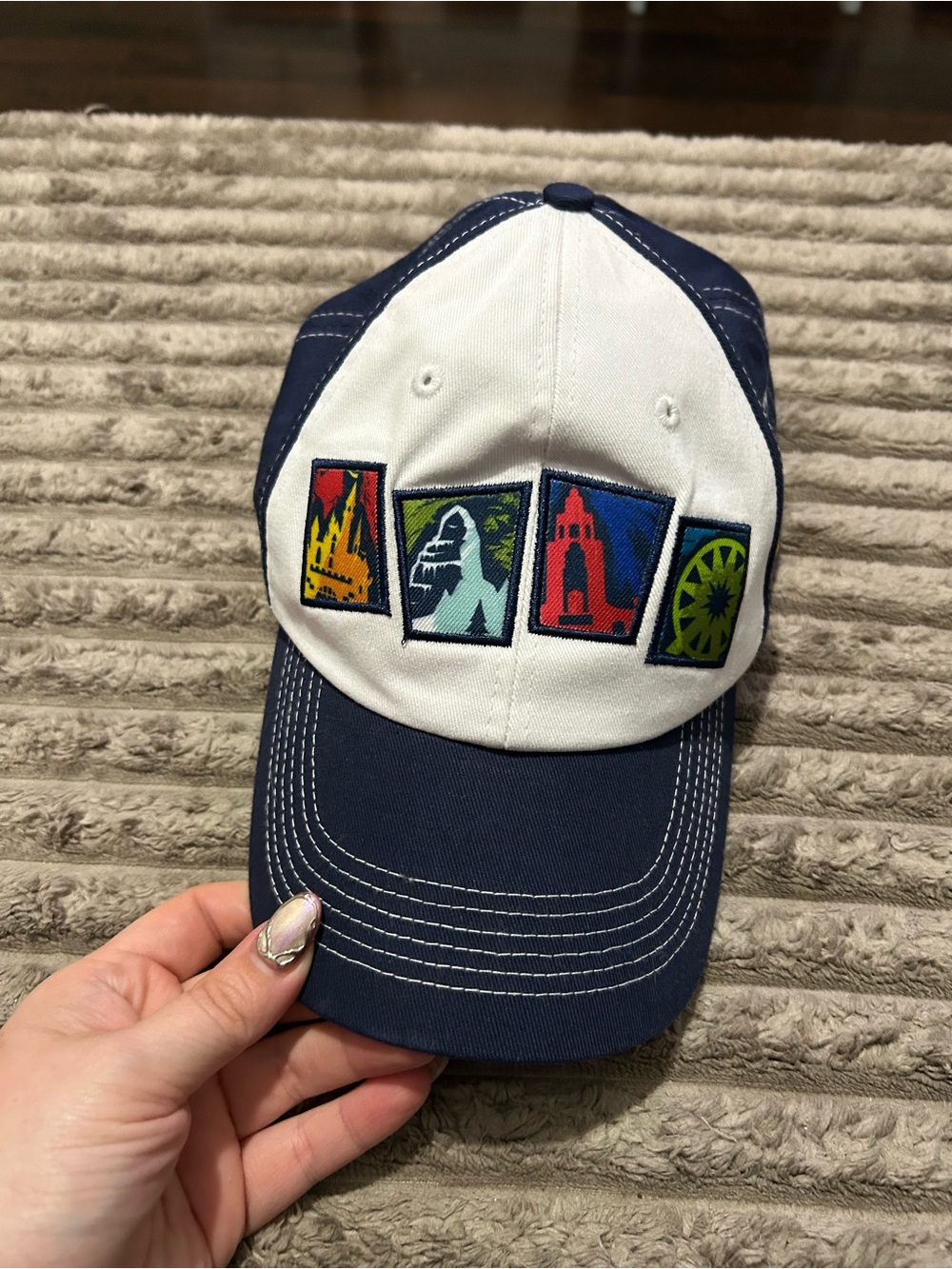 Disney Navy and White Patch Logo Baseball Cap